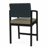 Lesro Lenox Steel Hip Chair Metal Frame, Black, RS Night Sky Back, MD Farro Seat LS1161